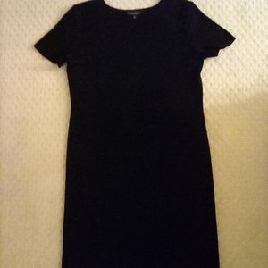 Ming Wang Knit Short Sleeve Little Black Dress Women's Size L